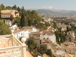 Bar terrace and room with a view - Spain, Granada, Hotel Alhambra Palace